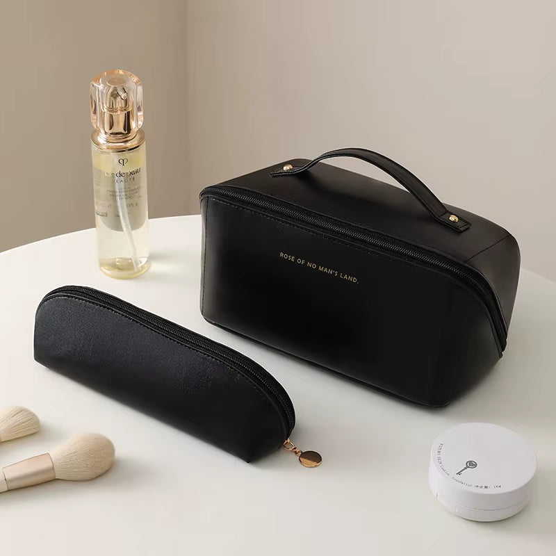 2Pcs Cosmetics Storage Kit Large Capacity Travel Toiletry Bag Makeup Bag Ins Advanced Sense Portable Cosmetic Storage Bag