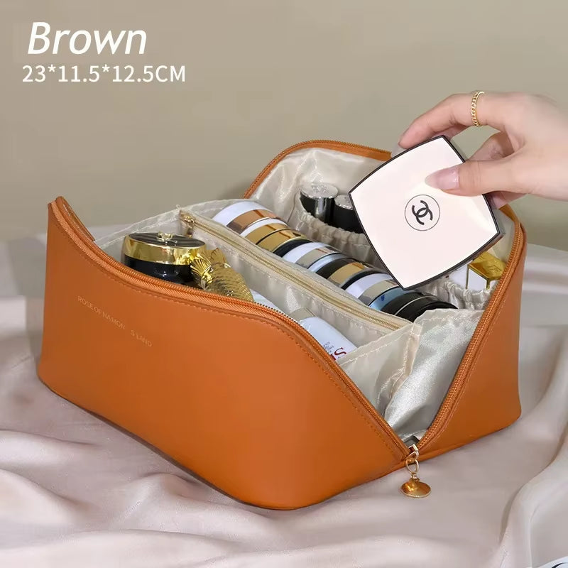 2Pcs Cosmetics Storage Kit Large Capacity Travel Toiletry Bag Makeup Bag Ins Advanced Sense Portable Cosmetic Storage Bag